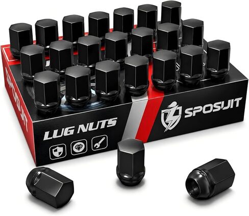 Sposuit M14x1.5 Lug Nuts - Replacement for 1999-2024 Chevy Silverado 1500, 2009-2024 Traverse, 2015-2024 Colorado, 2001-2024 Tahoe - OEM Factory Style Closed End Chrome Lug Nut#611-330 9598179(24 Pcs) in Saudi Arabia