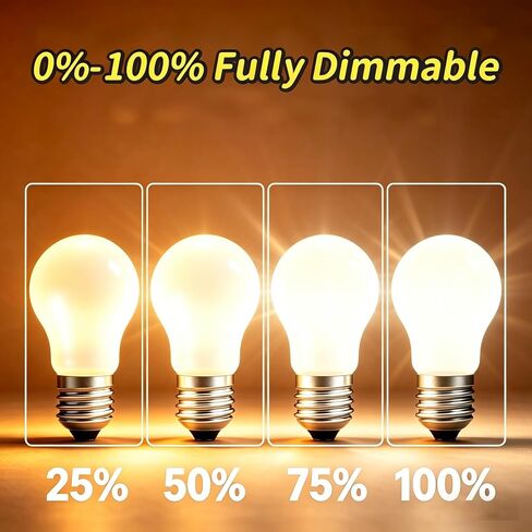 60W Incandescent Light Bulbs E26 A19, 3000K Soft Warm White, 4 Pack in Kuwait