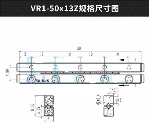 VR1 دليل الأسطوانة المتقاطعة VR1020 VR1030 VR1040 VR1060 VR1-30 VR1-60 1 قطعة (VR1-30-7Z) in Kuwait