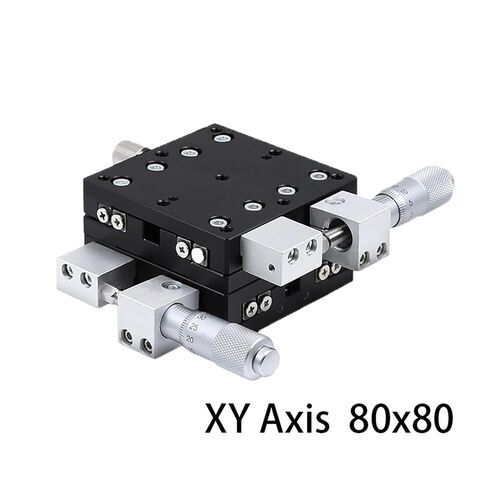 محور XY 80 × 80 مم المرحلة الخطية للسكك الحديدية المتقاطعة - منصة الإزاحة اليدوية، طاولة منزلقة تشذيب عالية الدقة (LY80-C) in Kuwait