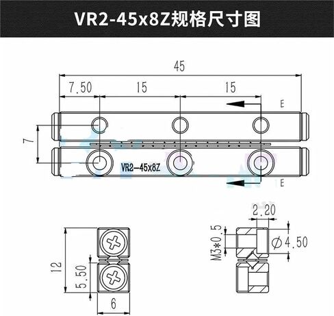 Cross Roller Guide VR2-30-5Z VR2-45-8Z VR2-60-11Z VR2-75-13Z VR2-90-16Z VR2-105-18Z VR2-120-21Z VR2 1Pcs(VR2-135-23Z) in Kuwait