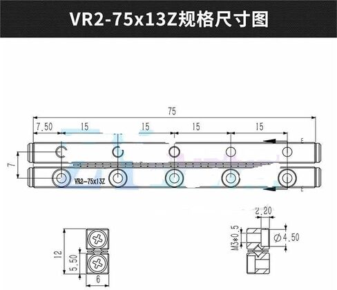 Cross Roller Guide VR2-30-5Z VR2-45-8Z VR2-60-11Z VR2-75-13Z VR2-90-16Z VR2-105-18Z VR2-120-21Z VR2 1Pcs(VR2-135-23Z) in Kuwait