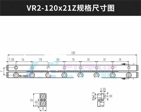 Cross Roller Guide VR2-30-5Z VR2-45-8Z VR2-60-11Z VR2-75-13Z VR2-90-16Z VR2-105-18Z VR2-120-21Z VR2 1Pcs(VR2-135-23Z) in Kuwait