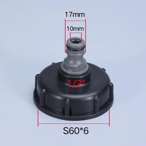 1/2 بوصة S60x6 موضوع IBC خزان الحنفية 15 مللي متر خرطوم حديقة اتصال مع صمام التبديل تركيبات خزان المياه (403) in Kuwait