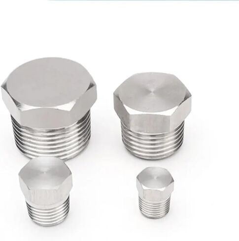 1/8 "1/4" 3/8 "1/2" 3/4 "1" 1-1/4 "1-1/2" 2" ذكر 316 304 غطاء رأس مربع من الفولاذ المقاوم للصدأ (NPT,SS304_1/8") in Kuwait
