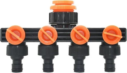 3/4 4Way النحاس خرطوم حديقة الفاصل YType سقي موصل الموزع للصنبور في الهواء الطلق والحنفية (أصفر) in Kuwait