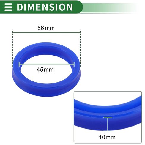 Universal Oil Seal UN Lip Seal Ring Rotary Shaft Seal 45x56x10mm High Pressure TPU Blue 5 Pcs in Kuwait