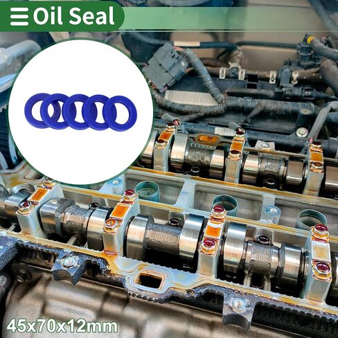 Universal Oil Seal UN Lip Seal Ring Rotary Shaft Seal 45x70x12mm High Pressure TPU Blue 5 Pcs in Kuwait