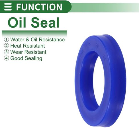 Universal Oil Seal UN Lip Seal Ring Rotary Shaft Seal 45x70x12mm High Pressure TPU Blue 5 Pcs in Kuwait