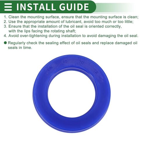 Universal Oil Seal UN Lip Seal Ring Rotary Shaft Seal 45x70x12mm High Pressure TPU Blue 5 Pcs in Kuwait
