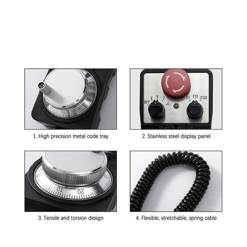 Pulse Generator Handwheel 100 Pulses 5-24V 4-Axis 6-Axis Pulse Handwheel for CNC Machining Center(A,4 axis) in Kuwait