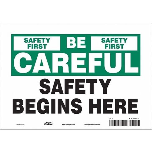 Safety Sign,7 inx10 in,Vinyl in Kuwait