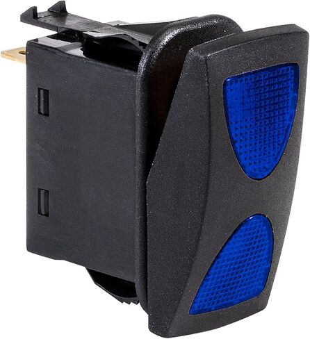 True MODS 12V DC 20A 4-Pin LED ON-Off-ON SPDT Rocker Switch - Blue in Kuwait