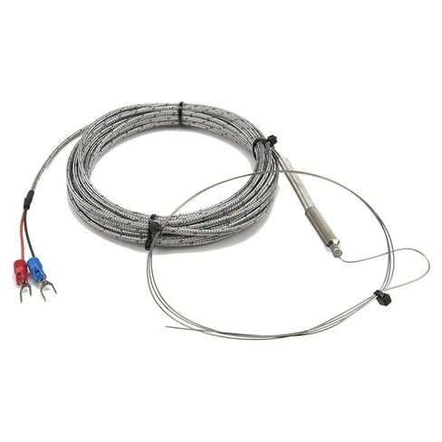 K Type 5m Metal Screening Cable Probe Sheathed Thermocouple Temperature Sensor 1Pcs in Kuwait