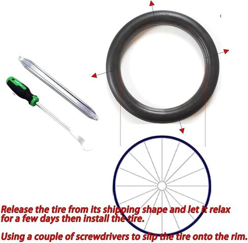 20 Inch Electric Bicycle Solid Tire 20x2.125 Durable Rubber Tyre | Micropore soild design, Non-inflatable, Anti-skid, Durable rubber material, Fits 20-inch e-bike bmx bicycle in Kuwait