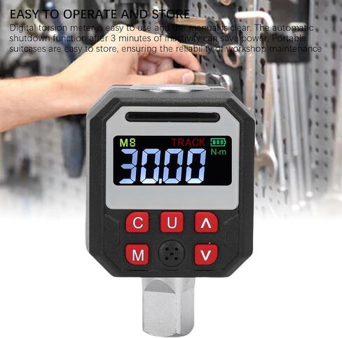 Cosiki 1/2 Drive Digital Torque Adapter, Digital Display Torque Wrench, Data Logger Tool with Buzzer & LED Alerts, 9 Preset Groups & 500 Data Storage, Ideal for Automotive & Bike Repair in Kuwait