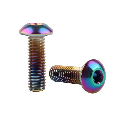 12 قطعة M5x12mm التيتانيوم إنهاء الترباس دراجة فولاذية غير قابلة للصدأ المسمار للدراجات النارية زجاجة ماء قفص البراغي الأسود in Kuwait