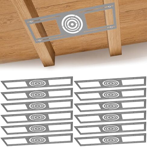 12 Pack New Construction Mounting Plate for 3/4/5 Inch LED Recessed Lighting, Galvanized Steel Rough-in Plate, Flat Wafer Light Bracket for Ceiling Downlight Housing Installation in Kuwait