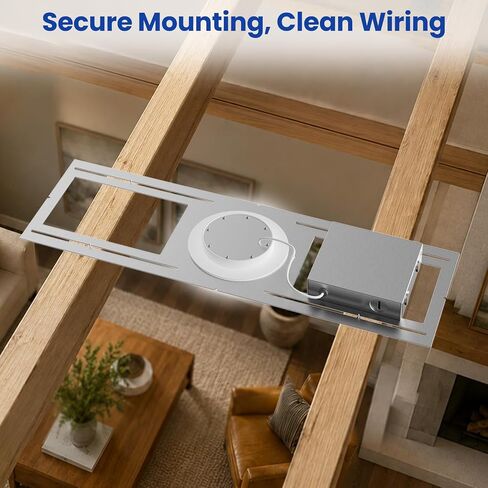 12 Pack New Construction Mounting Plate for 3/4/5 Inch LED Recessed Lighting, Galvanized Steel Rough-in Plate, Flat Wafer Light Bracket for Ceiling Downlight Housing Installation in Kuwait