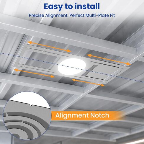 12 Pack New Construction Mounting Plate for 3/4/5 Inch LED Recessed Lighting, Galvanized Steel Rough-in Plate, Flat Wafer Light Bracket for Ceiling Downlight Housing Installation in Kuwait