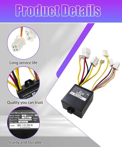 24V Controller for Razor E100, E125 (V10+), E150, E175 (V18+) Scooter - ZK2400-DP-LD-ROHS, ZK2400-DP-FS-ROHS, Replace Part # W13111612015, Connectors 4-Pin Throttle in Kuwait