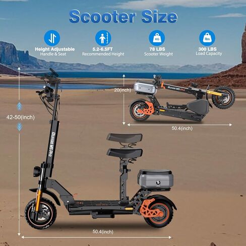 Electric Scooter for Adults–3200W/1600W/1200W Fast E Scooter, 35/40/45 Miles Long Range, 35 MPH Max Speed, Foldable Scooter with Full Suspension for Commuter in Kuwait