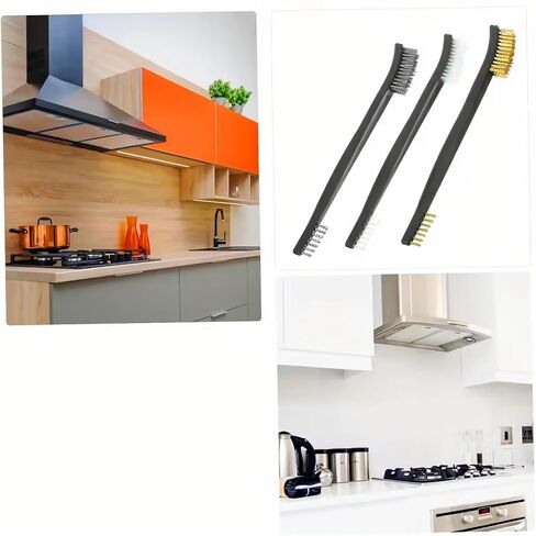 6Pc Mini Wire Brush Set, Steel Brass Nylon Cleaning Polishing Metal Rust Tools, Suitable for Cleaning Paint Dirt in Kuwait