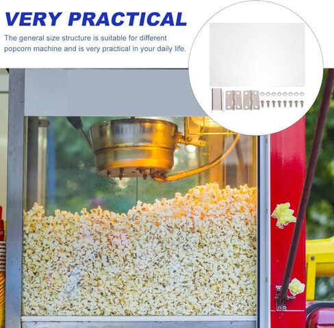 SHOWERORO Popcorn Machine Door Panel Replacement Thickened Pvc 11.42 Inch Clear Baffle Easy Install Compatible with Commercial Popcorn Makers in Kuwait