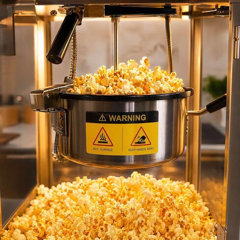 Commercial Popcorn Machine 16 oz, 1600W Countertop Popcorn Popper with Removable Kettle, Stainless Steel Warming Deck 3-Switch Control for Carnival School Events in Kuwait
