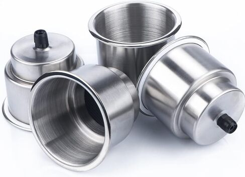 Stainless Steel Cup Drink Holder with Drain Marine Boat Rv Camper (4) in Kuwait