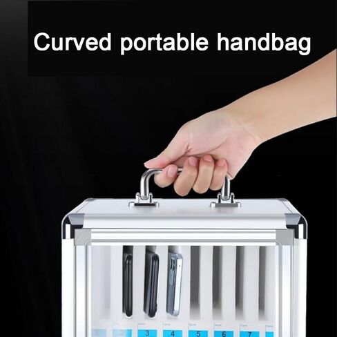 Cell Phone Storage Box 12-60 Slots Aluminum Alloy Mobile Phone Storage Wall Mounted Lock Box with Handle and Key for School Classroom Office Exam(36) in Kuwait