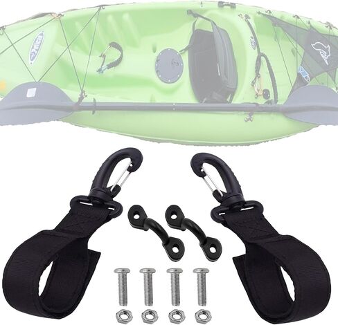 AUXPhome Universal Kayak Paddle Holder, Paddle Board Accessories, Inflatable Boat Paddle Storage, Canoe Paddle Keeper, Set of 2 Paddle Clips, with Kayak Pad Eye Deck Loops Tie Down with Screws in Kuwait