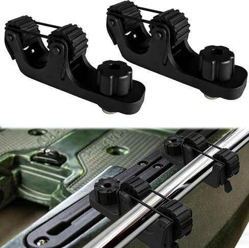 Kayak Paddle Holder for Pelican Catch Mode 110, Double Roller Paddle Clip with Bungee Cord Gear Track Rail Accessory for Fishing Kayak Durable Material in Kuwait