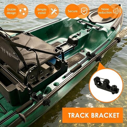 Kayak Paddle Holder for Pelican Catch Mode 110, Double Roller Paddle Clip with Bungee Cord Gear Track Rail Accessory for Fishing Kayak Durable Material in Kuwait