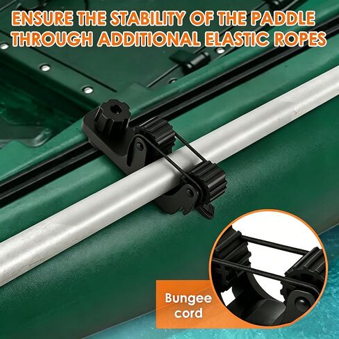 Kayak Paddle Holder for Pelican Catch Mode 110, Double Roller Paddle Clip with Bungee Cord Gear Track Rail Accessory for Fishing Kayak Durable Material in Kuwait