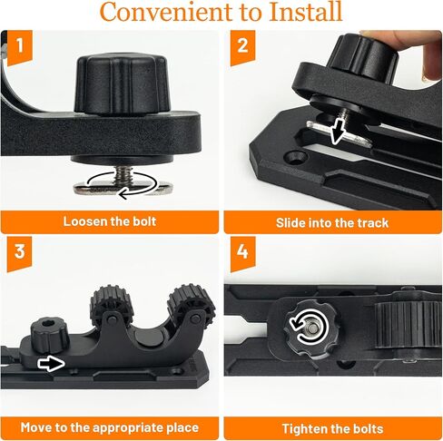 Kayak Paddle Holder for Pelican Catch Mode 110, Double Roller Paddle Clip with Bungee Cord Gear Track Rail Accessory for Fishing Kayak Durable Material in Kuwait