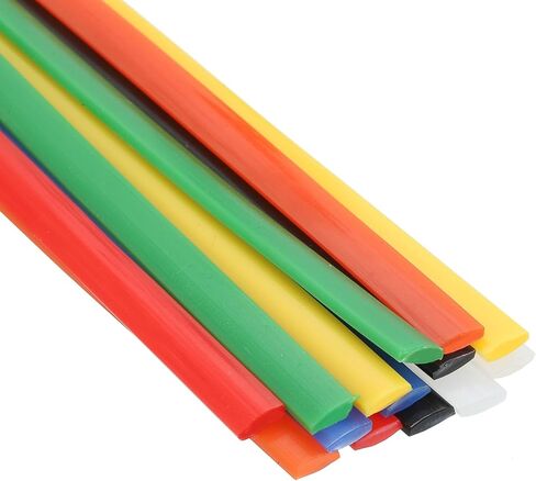 قضبان لحام بلاستيكية، قضيب لحام HDPE 10 بوصات عالي القوة مقاوم للماء مناسب لإصلاح مصدات البلاستيك وقوارب الكاياك ومصدات السيارات وخزانات الدراجات النارية والحرف اليدوية - (14 حزمة، 7 ألوان) in Kuwait