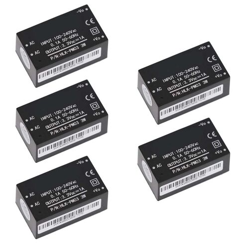 5 قطعة HLK-PM03 التبديل AC-DC 220 فولت إلى 3.3 فولت باك وحدة إمداد الطاقة in Kuwait
