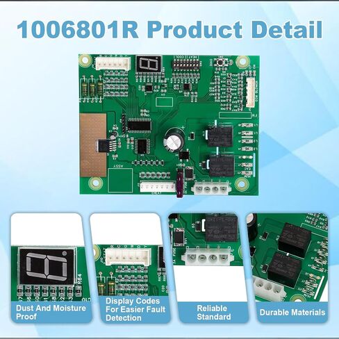لوحة تحكم 1006801R مطورة متوافقة مع الفرن الكهربائي من سلسلة Nordyne Intertherm Revolv Miller E7 & B6، تحل محل لوحة الدوائر المطبوعة لمعالج الهواء 1006800/1 مع حرارة كهربائية in Kuwait