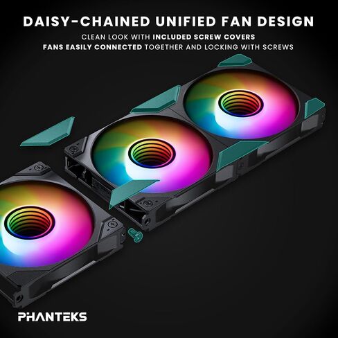 شفرة Phanteks M25-120 Gen2 المعكوسة، مراوح تبريد ARGB عالية الأداء 120 مم، إطار مروحة موحد بسلسلة ديزي، محور مرآة لا نهاية له، اتصال كابل واحد، أسود in Kuwait