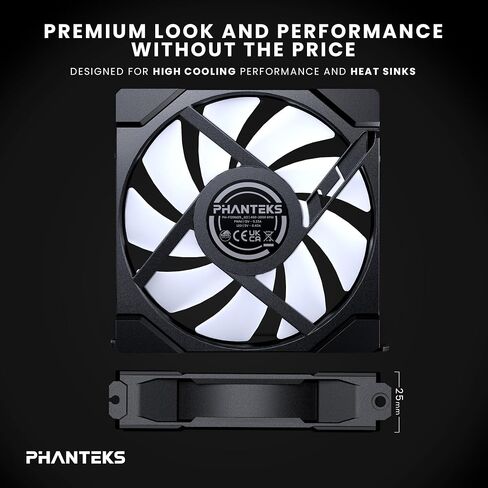شفرة Phanteks M25-120 Gen2 المعكوسة، مراوح تبريد ARGB عالية الأداء 120 مم، إطار مروحة موحد بسلسلة ديزي، محور مرآة لا نهاية له، اتصال كابل واحد، أسود in Kuwait