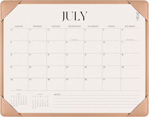 Simplified Desk Calendar 2026-2027 with Desktop Mat, Desk Pad Calendar from January 2026 to June 2027, 14 x 11 Inch, Desk Blotter Calendar for Home Office and School, Easy Planning, Apricot in Saudi Arabia