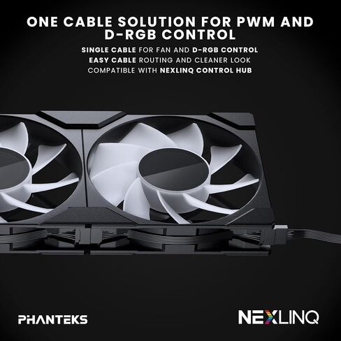 شفرة Phanteks M25-120 Gen2 المعكوسة، مراوح تبريد ARGB عالية الأداء 120 مم، إطار مروحة موحد بسلسلة ديزي، محور مرآة لا نهاية له، اتصال كابل واحد، أسود in Kuwait
