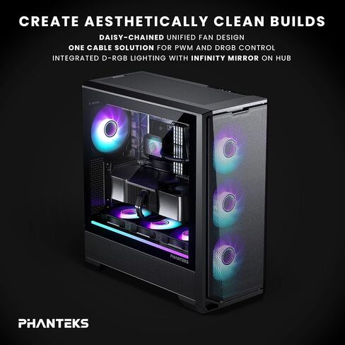 شفرة Phanteks M25-120 Gen2 المعكوسة، مراوح تبريد ARGB عالية الأداء 120 مم، إطار مروحة موحد بسلسلة ديزي، محور مرآة لا نهاية له، اتصال كابل واحد، أسود in Kuwait