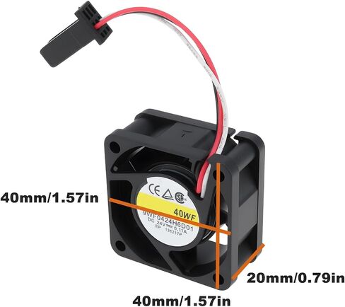 ECSiNG DC 24V 0.11A 3Pin مروحة تبريد 9WF0424H6D01 مناسبة لمحولات التردد لأدوات آلة CNC in Kuwait