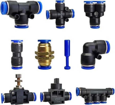 Pneumatic Fitting Pipe Connector Tube Fittings Water Push In Hose Couping 14mm 16mm PU PY PK 1Pcs(PY,16mm) in Kuwait