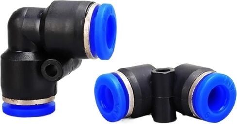 PV 4 6 8 10 12 14 16mm OD Hose L Type Flow Speed Tube Plastic Pneumatic Coupling Brass Fitting 5Pcs(PV16 OD 16MM) in Kuwait