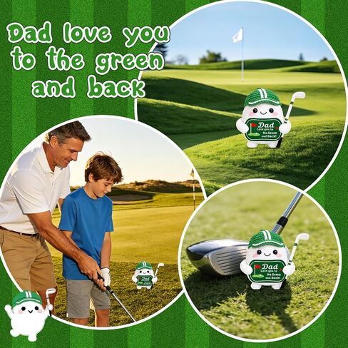 Dad Gifts for Fathers Day, Funny Golf Daddy Gifts for Men, Positive Handmade Crochet First Father's Day Birthday Gift for Husband, Golf Ball Accessories Gift for Father Papa from Daughter Son Wife in Kuwait
