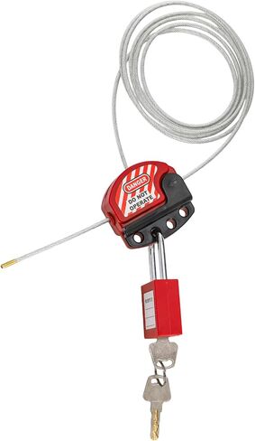 Jucoan 6 حزمة قفل كابل Tagout للقفل، 7.9 قدم كابل فولاذي قابل للتعديل مع 4 فتحات قفل، قفل كابل متوافق مع OSHA مطلي بالفينيل للصمامات والمفاتيح وصيانة إصلاح المعدات in Saudi Arabia