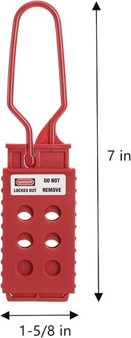 Frcctre 12 Pack Lock Out Tag Out Hasp, 6 Holes Lock Out Tag Insulating Nylon Padlock Hasp Tamper-Proof and Impact-Resistant Plastic Loto Hasps for Industrial Equipment Maintenance in Kuwait